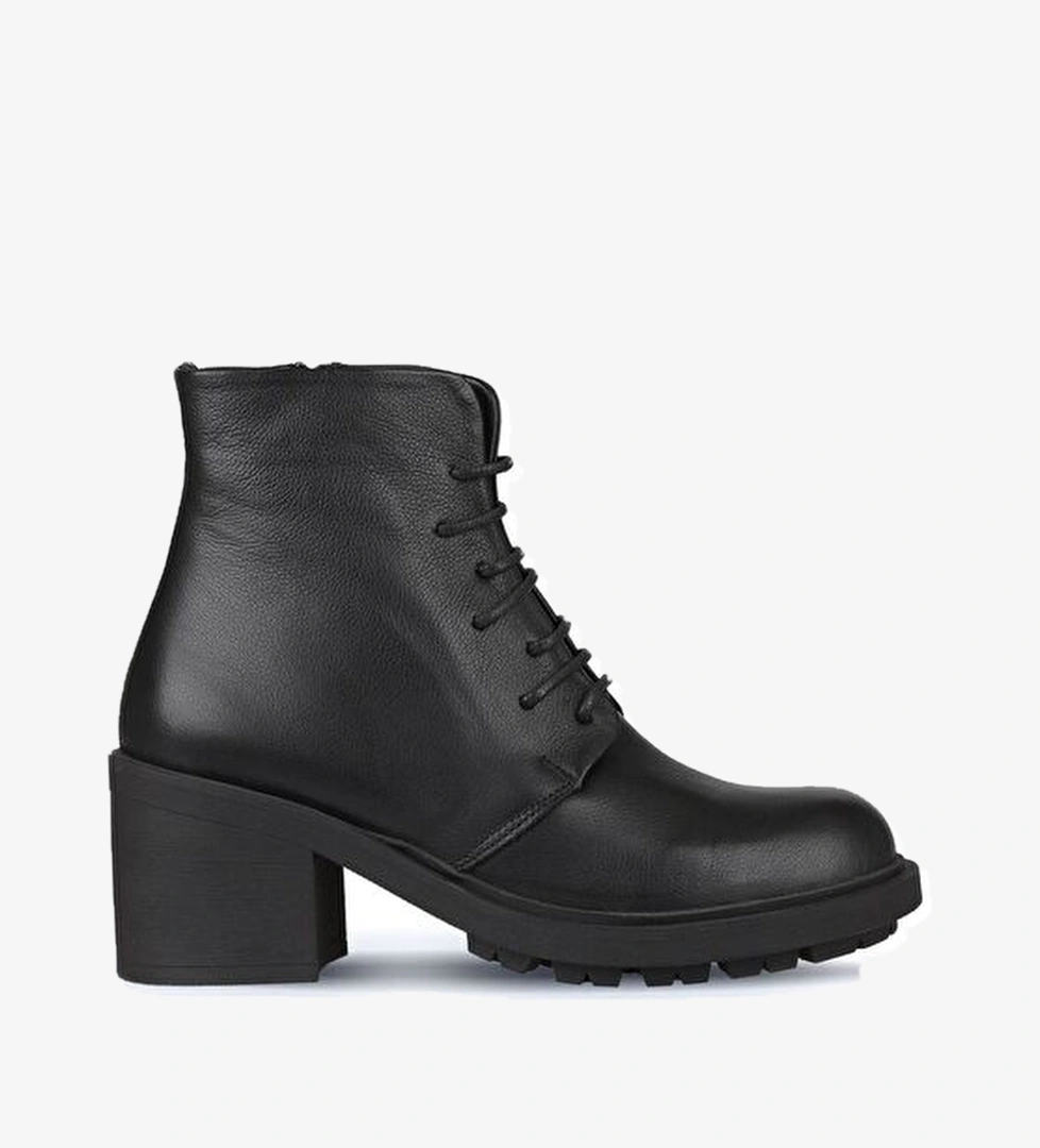 Bueno Shoes Siyah Deri Kadın Topuklu Bot 01wz7904 - Görsel 1