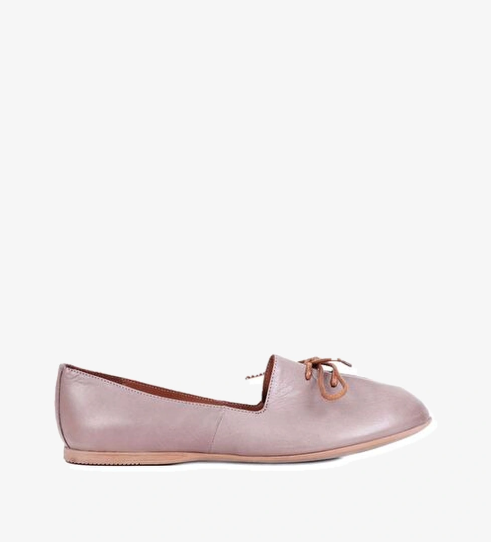 Bueno Shoes Gri Deri Kadın Babet 01wl1237 - Görsel 1