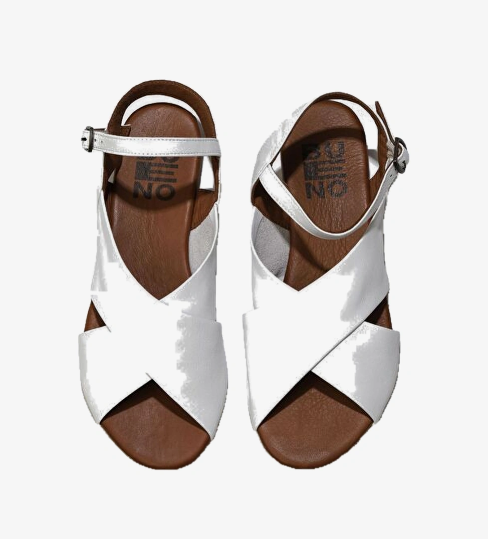 Bueno Shoes Beyaz Deri Kadın Sandalet 01wu7477