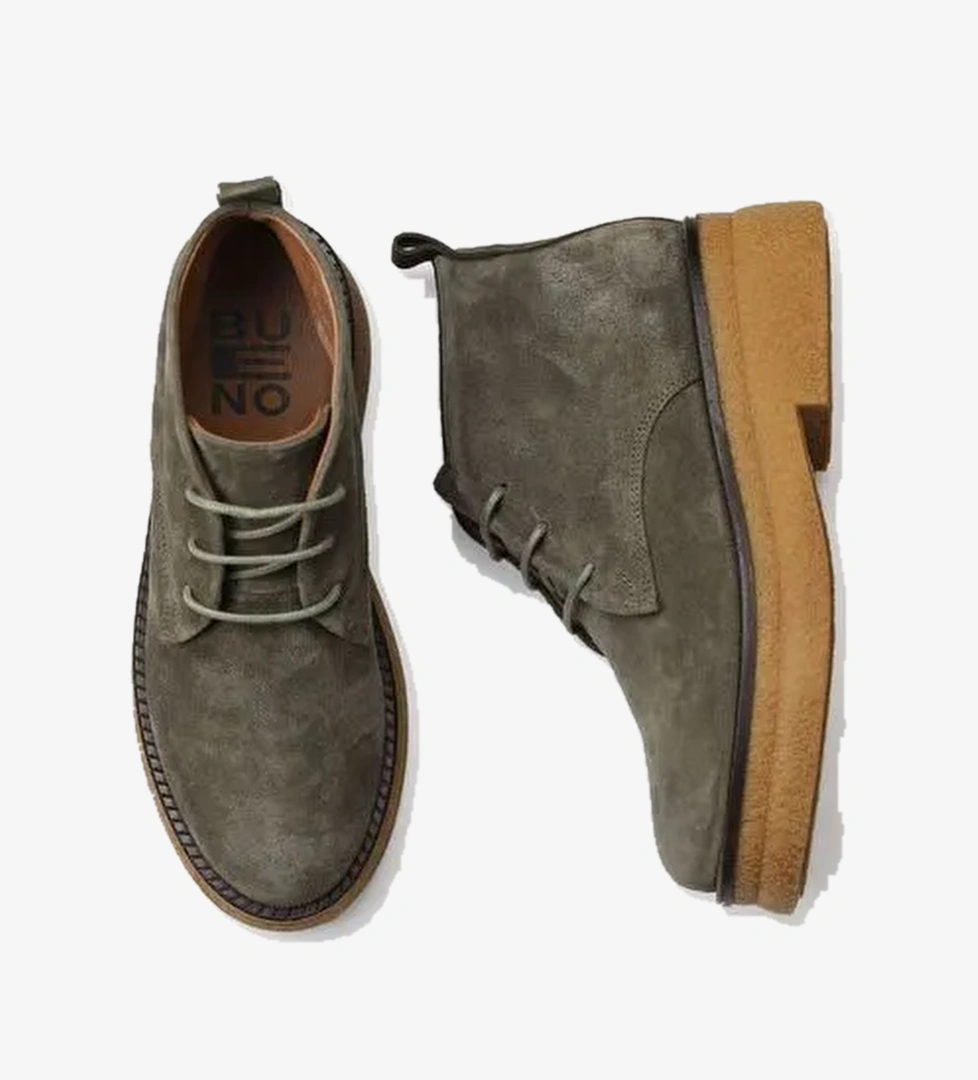 Bueno Shoes Haki Süet Kadın Düz Bot 01wv0200 - Görsel 1