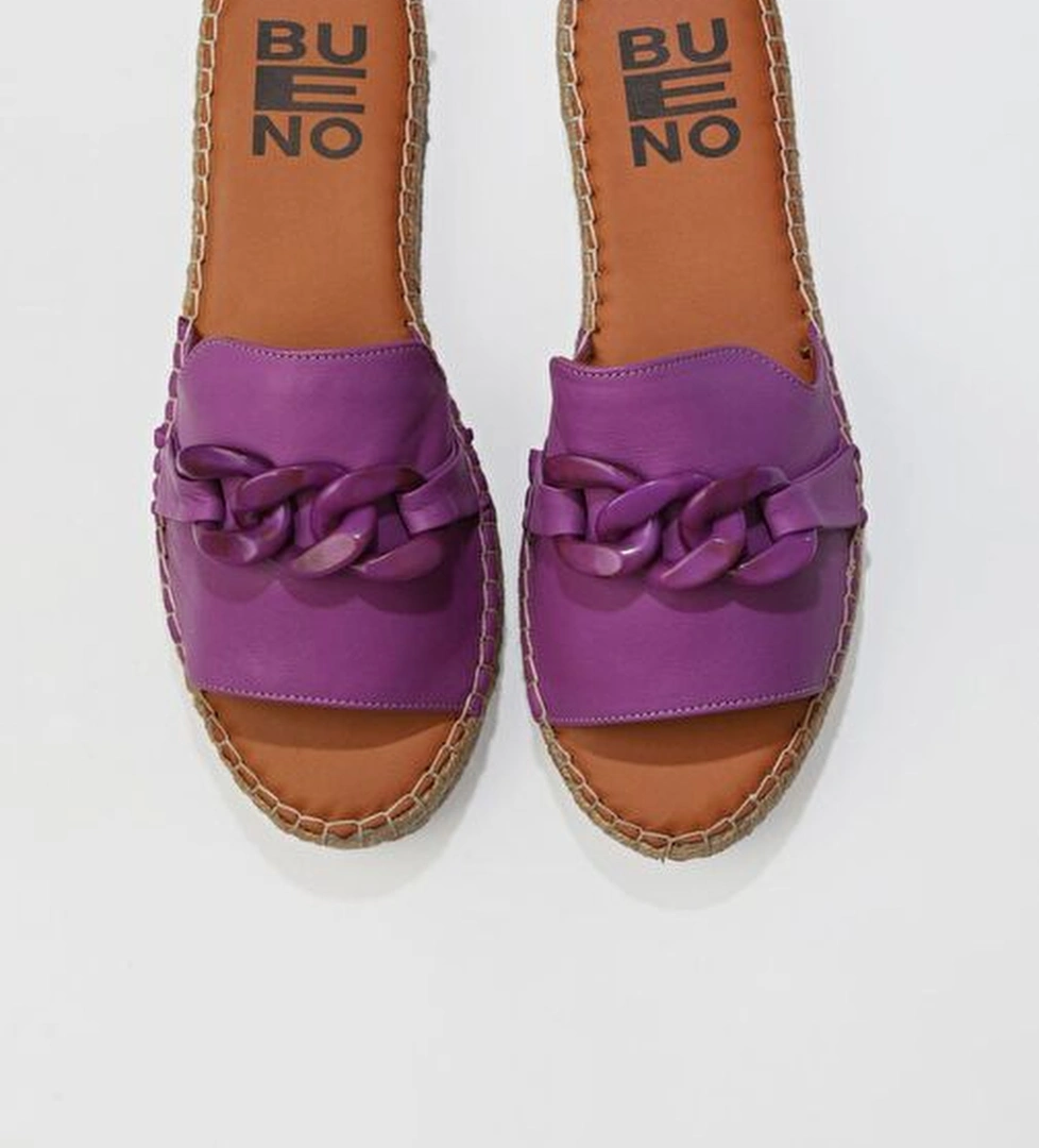 Bueno Shoes Lila Deri Kadın Espadril Terlik 01ws1821 - Görsel 1