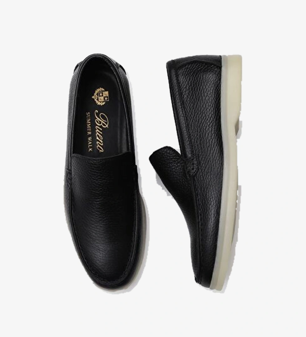 Bueno Shoes Siyah Flotter Deri Kadın Loafer 05ws102 - Görsel 1