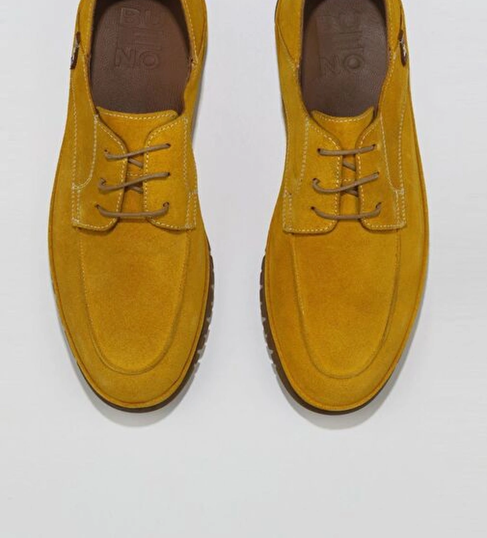 Bueno Shoes Sarı Süet Erkek Günlük Ayakkabı 07m0837 - Görsel 1