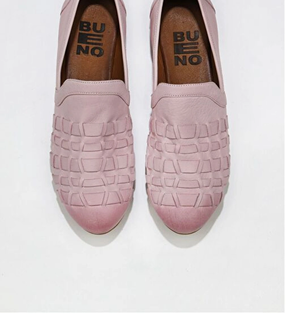 Bueno Shoes Pembe Deri Kadın Düz Babet 01wq0105 - Görsel 1