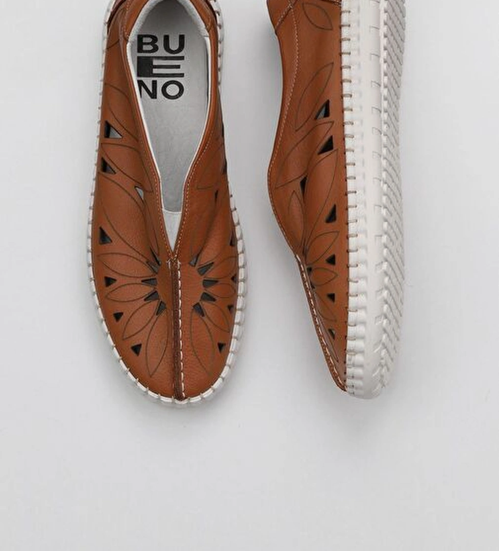 Bueno Shoes Taba Açık Flotter Deri Kadın Günlük Ayakkabı 01wq0402 - Görsel 1
