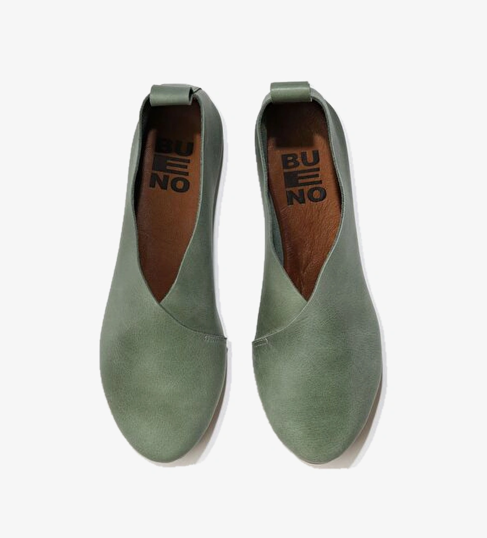 Bueno Shoes Mavi Deri Kadın Babet 01wn0702 - Görsel 1