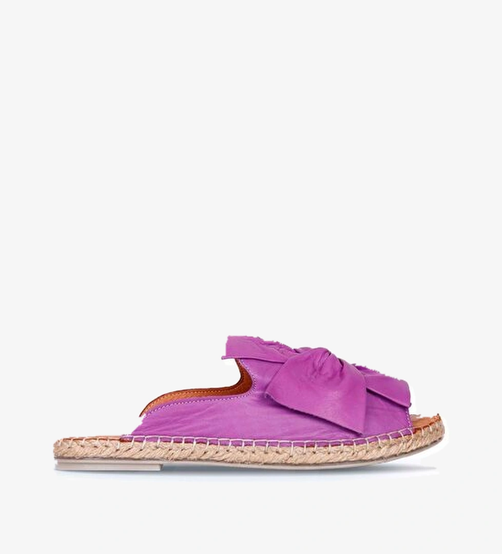 Bueno Shoes Lila Deri Kadın Espadril Terlik 01wn1632 - Görsel 1