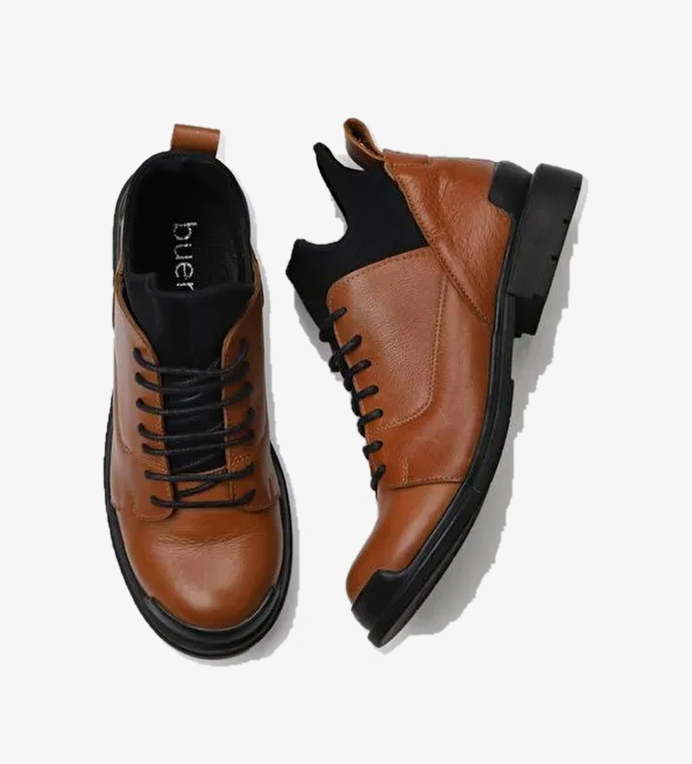 Bueno Shoes Taba Deri Kadın Düz Bot 01wp7701 - Görsel 1