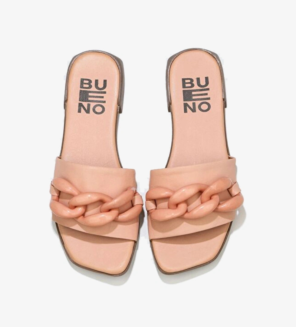 Bueno Shoes Pudra Deri Kadın Düz Terlik 01wu1815 - Görsel 1