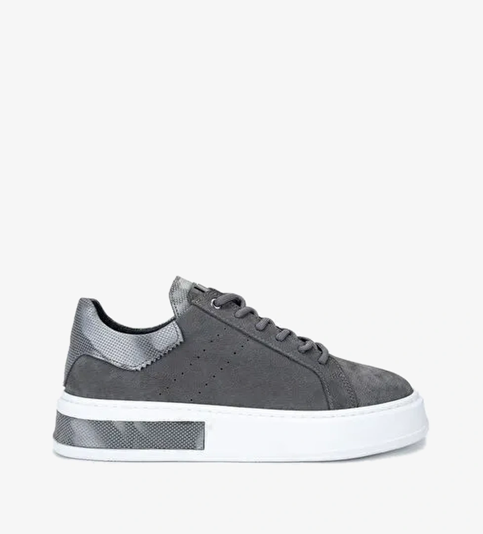 Valmenti Erkek Gri Hakiki Deri Sneakers & Spor Ayakkabı - Görsel 1