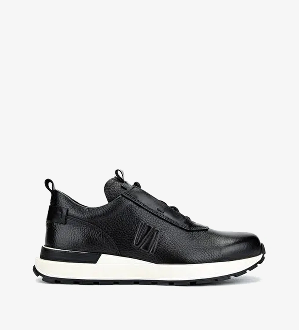 Valmenti Erkek Hakiki Deri Siyah Sneakers & Spor Ayakkabı - Görsel 1