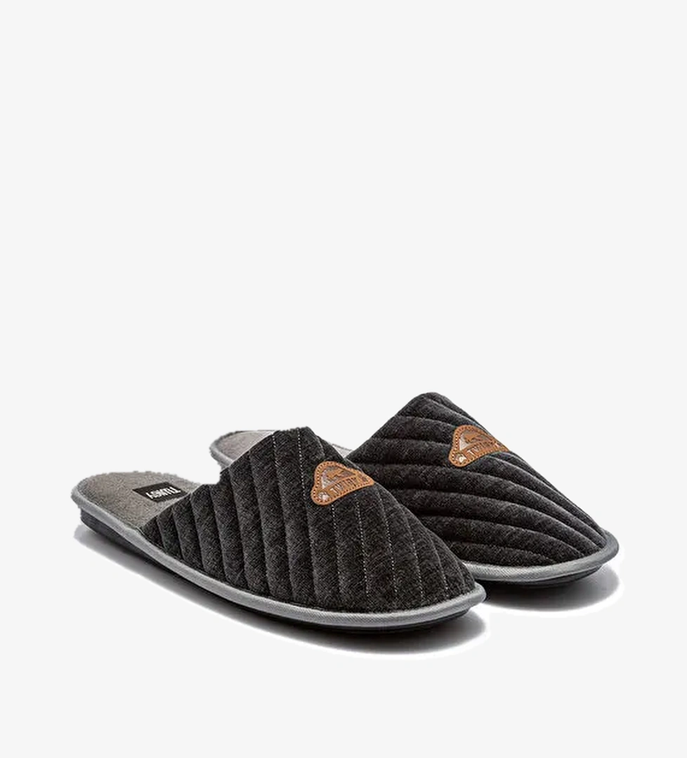 Twigy Gri Erkek Ev Terliği TW NİCOLA - Görsel 1