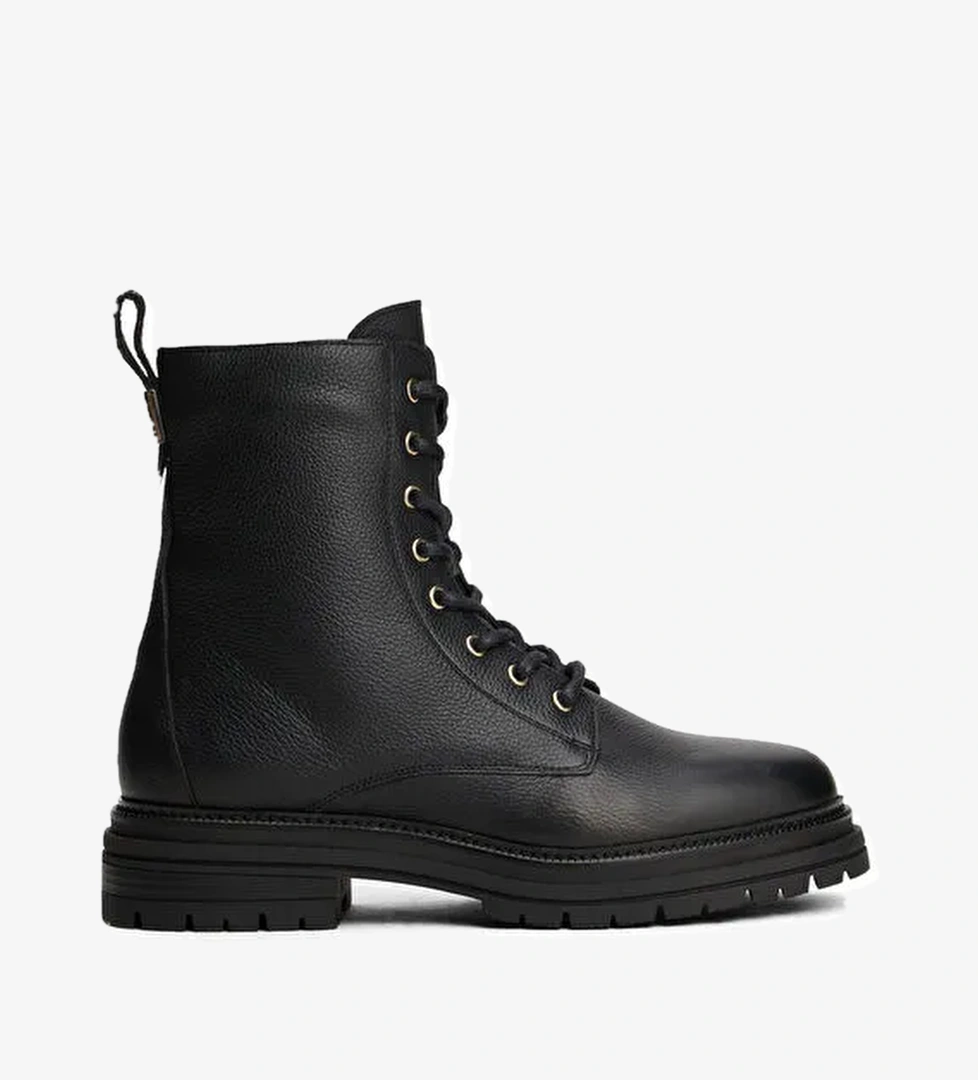 Tommy Hilfiger Siyah Kadın Deri Bot FW0FW08767BDS - Görsel 1