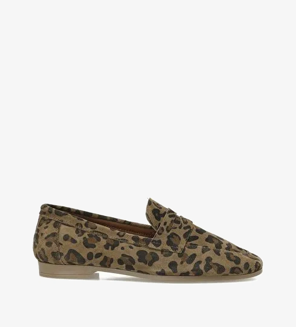 EYSAN5 5PR Leopar Kadın Loafer - Görsel 1