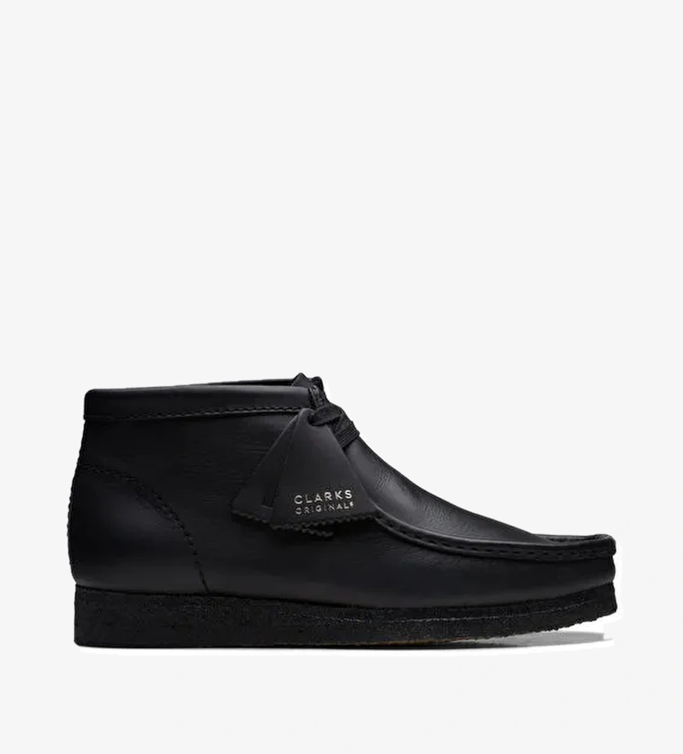 Clarks Siyah Erkek Deri Bot Wallabee Boot
