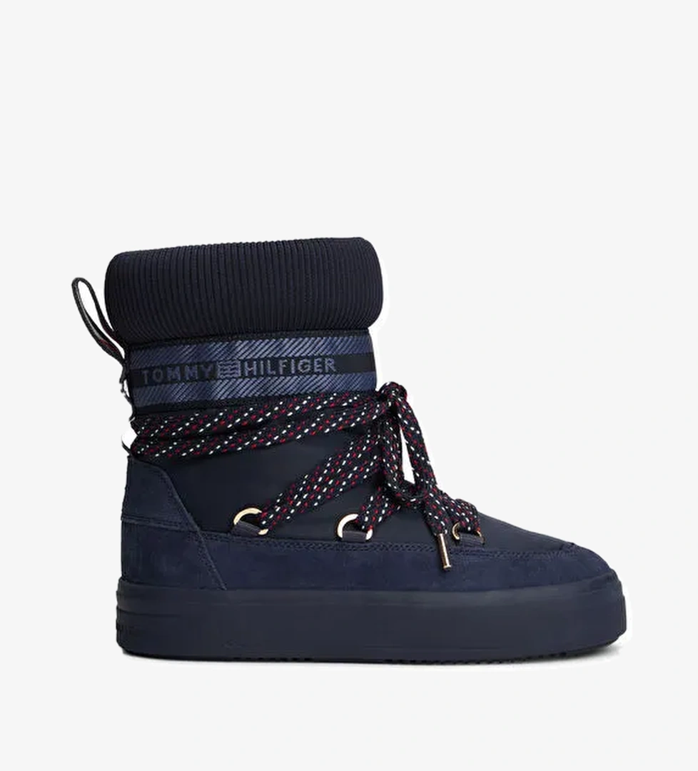 Tommy Hilfiger Lacivert Kadın Bot FW0FW09163DW6 - Görsel 1