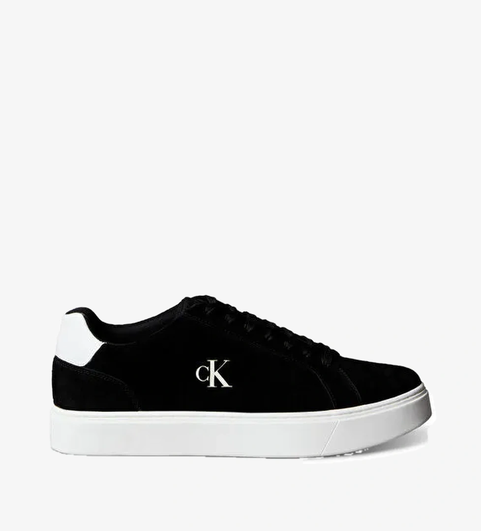 Calvin Klein Beyaz Erkek Deri Sneaker CLASSIC CUPSOLE LACEUP SU - Görsel 1