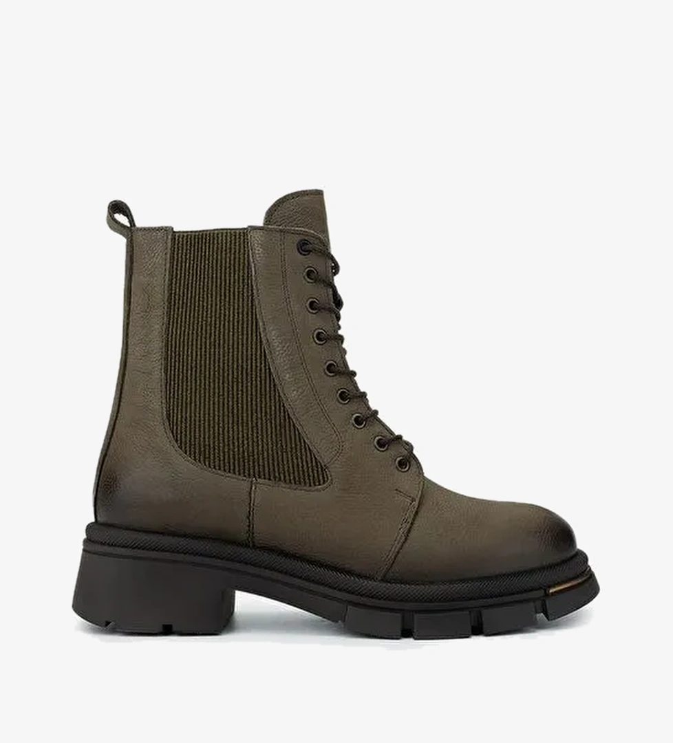 Valmenti Kadın Hakiki Deri Yeşil Casual Bot - Görsel 1