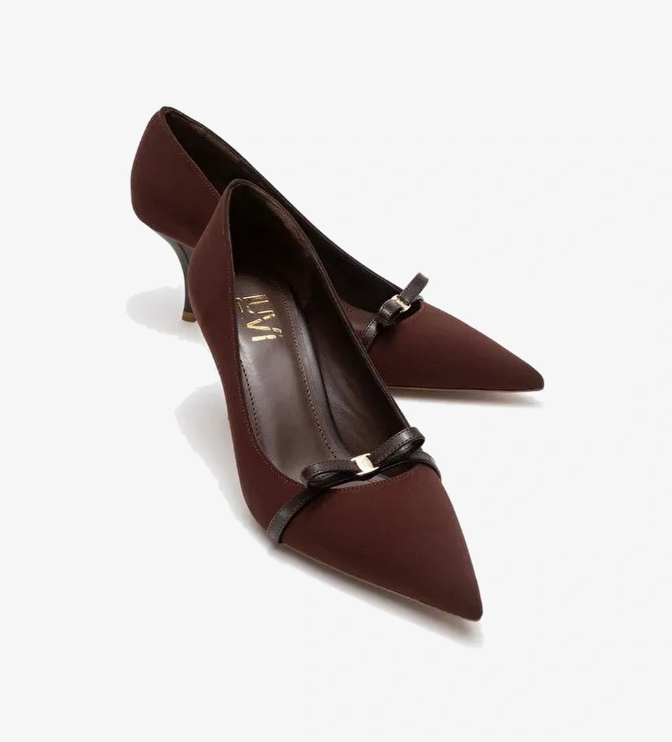 ANNIE Kahverengi Fiyonklu Kadın Topuklu Ayakkabı