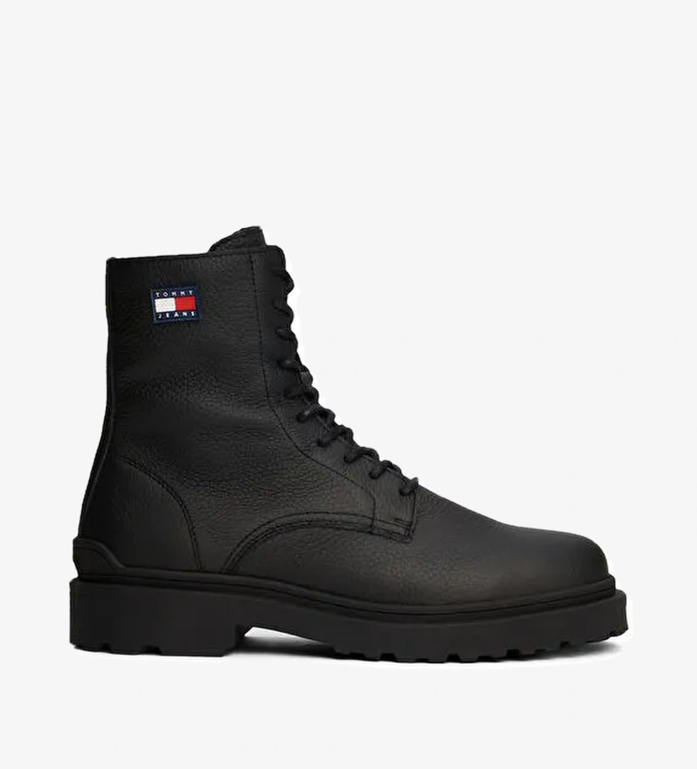 Tommy Hilfiger Siyah Erkek Bot TJM LACE UP TUMBLED HIGH - Görsel 1