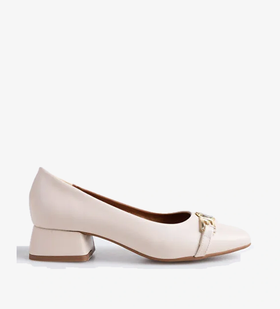 Pierre Cardin Ekru Kadın Topuklu Ayakkabı PC-55128