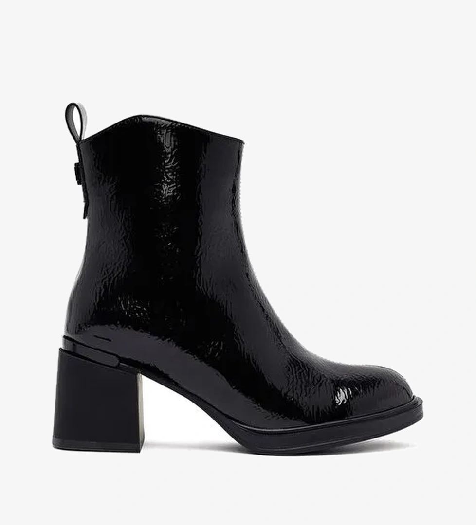 Kadın Siyah Fermuarlı Kalın Topuklu Bot 25WFE401816 - Görsel 1