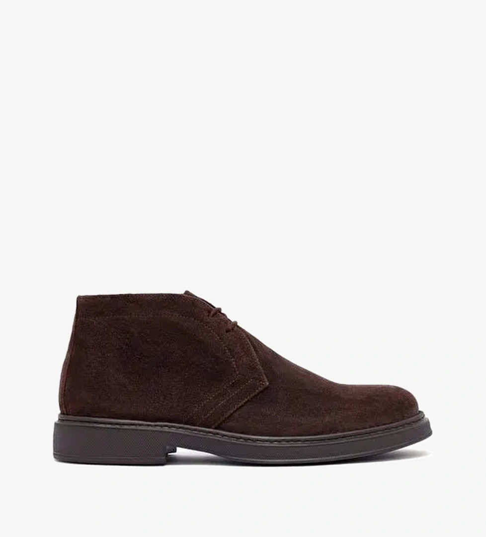 Erkek Kahverengi Bağcıklı Süet Deri Bot 25WFD633210 - Görsel 1