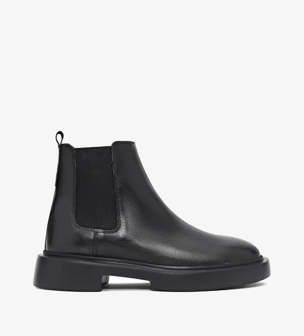Erkek Siyah Deri Casual Chelsea Bot 25WFD620418 - Görsel 1