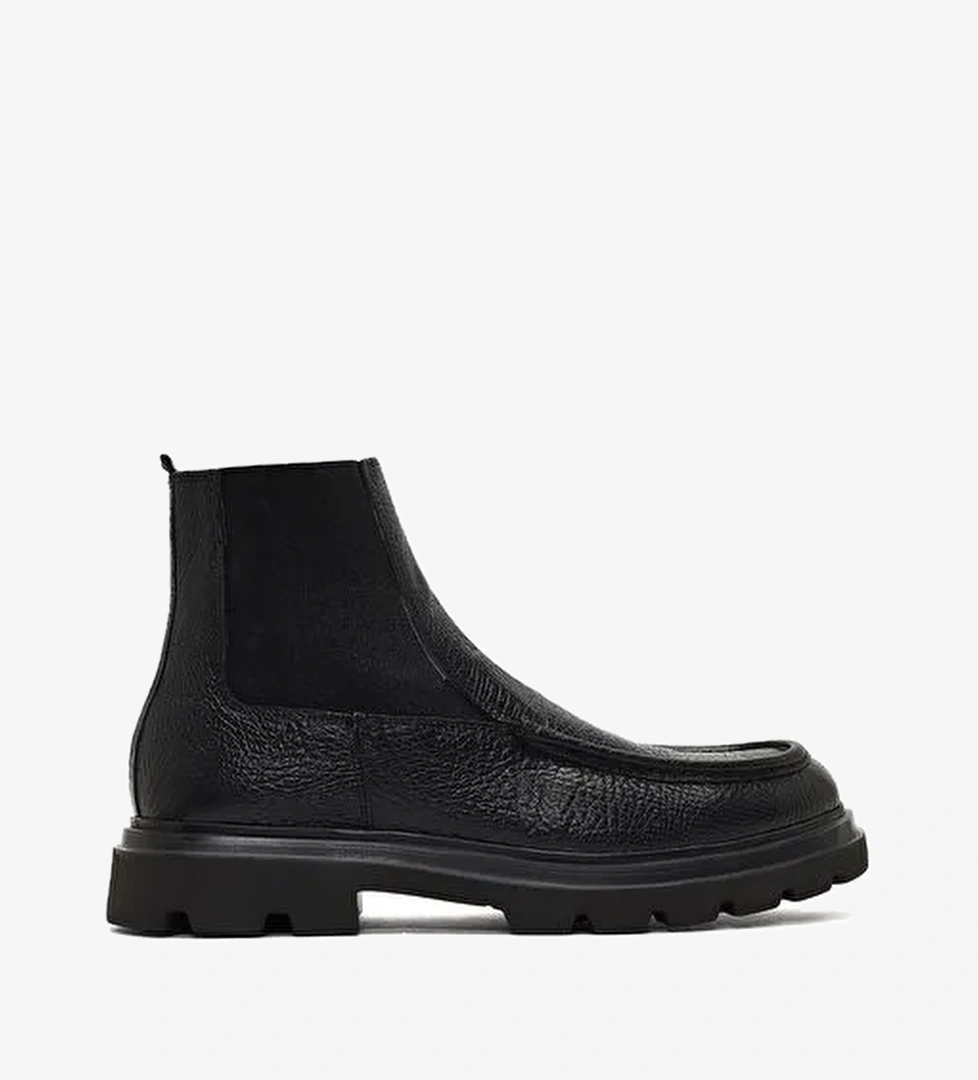 Erkek Siyah Deri Chelsea Bot 25WFD6709FT - Görsel 1