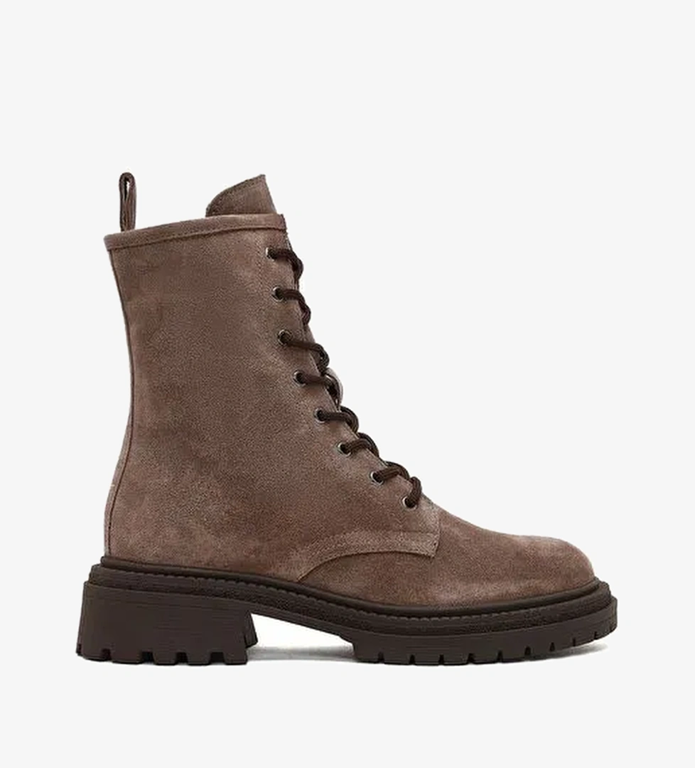 Kadın Vizon Fermuarlı Süet Deri Bot 25WFD140610 - Görsel 1