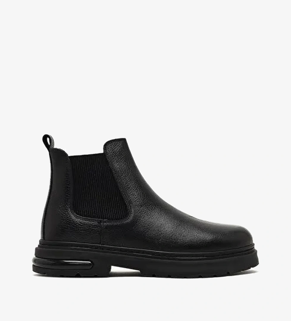Erkek Siyah Deri Chelsea Bot 25WFD7603FT - Görsel 1