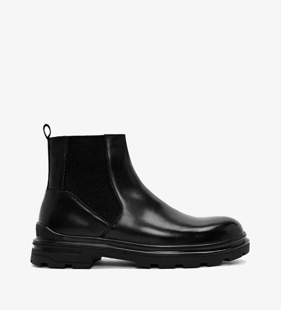 Erkek Siyah Deri Chelsea Bot 25WFD692818 - Görsel 1