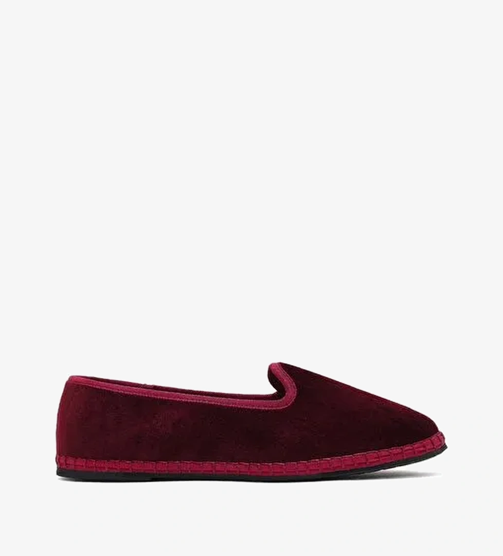 Kadın Bordo Kumaş Loafer 25AFD20546F - Görsel 1