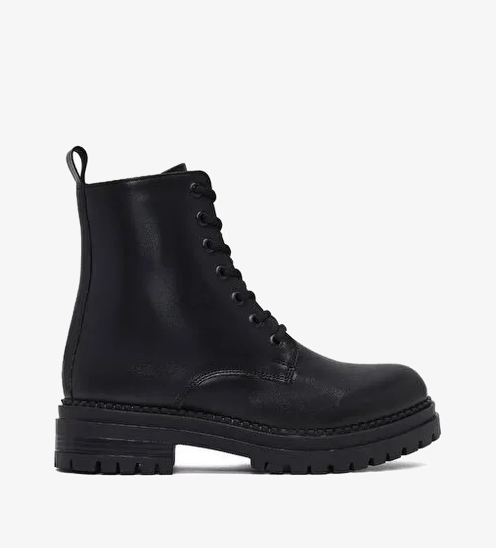 Kadın Siyah Fermuarlı Kalın Tabanlı Postal Bot 25WFE220218 - Görsel 1