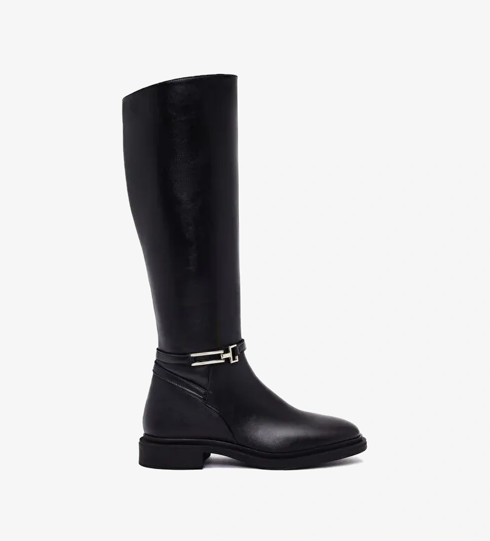 Kadın Siyah Fermuarlı Çizme 25WFE251718 - Görsel 1