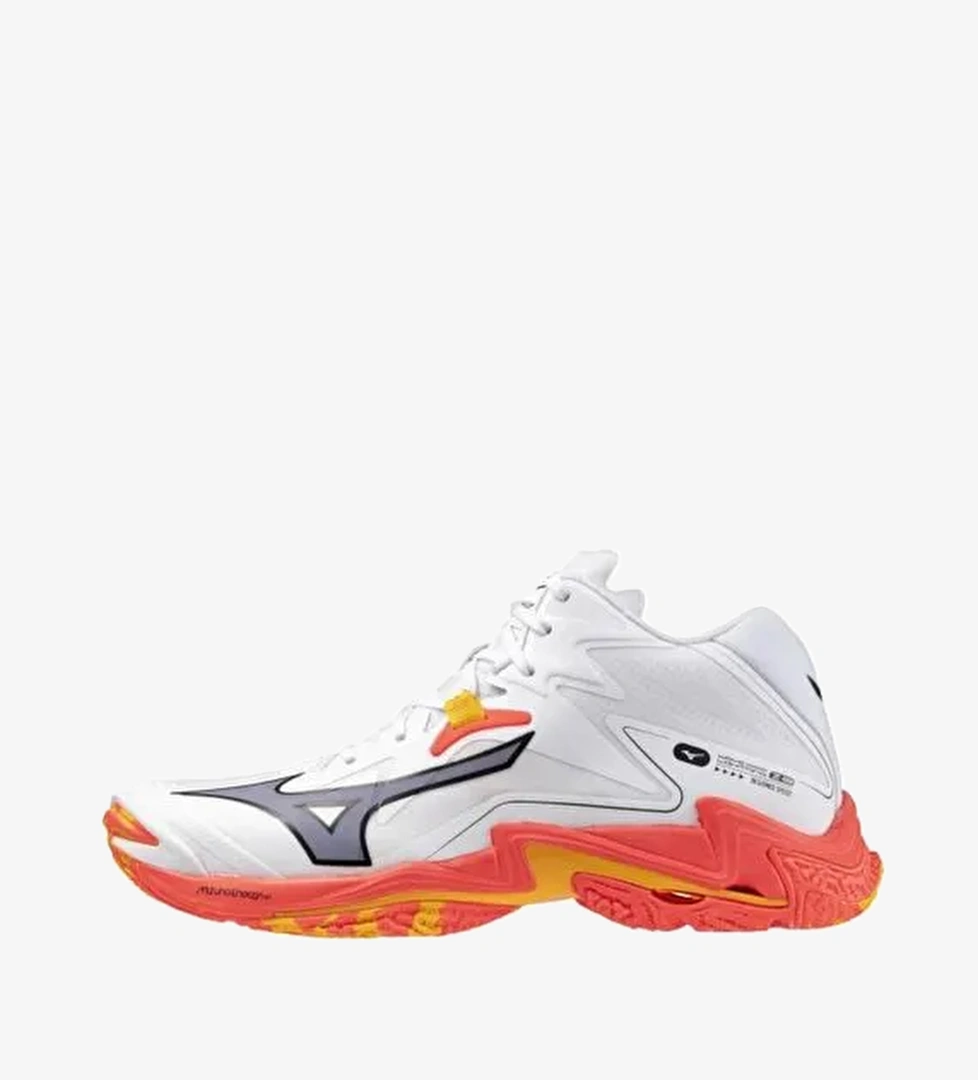 Wave Lightning Z8 MID Unisex Voleybol Ayakkabısı Beyaz / Turuncu - Görsel 1