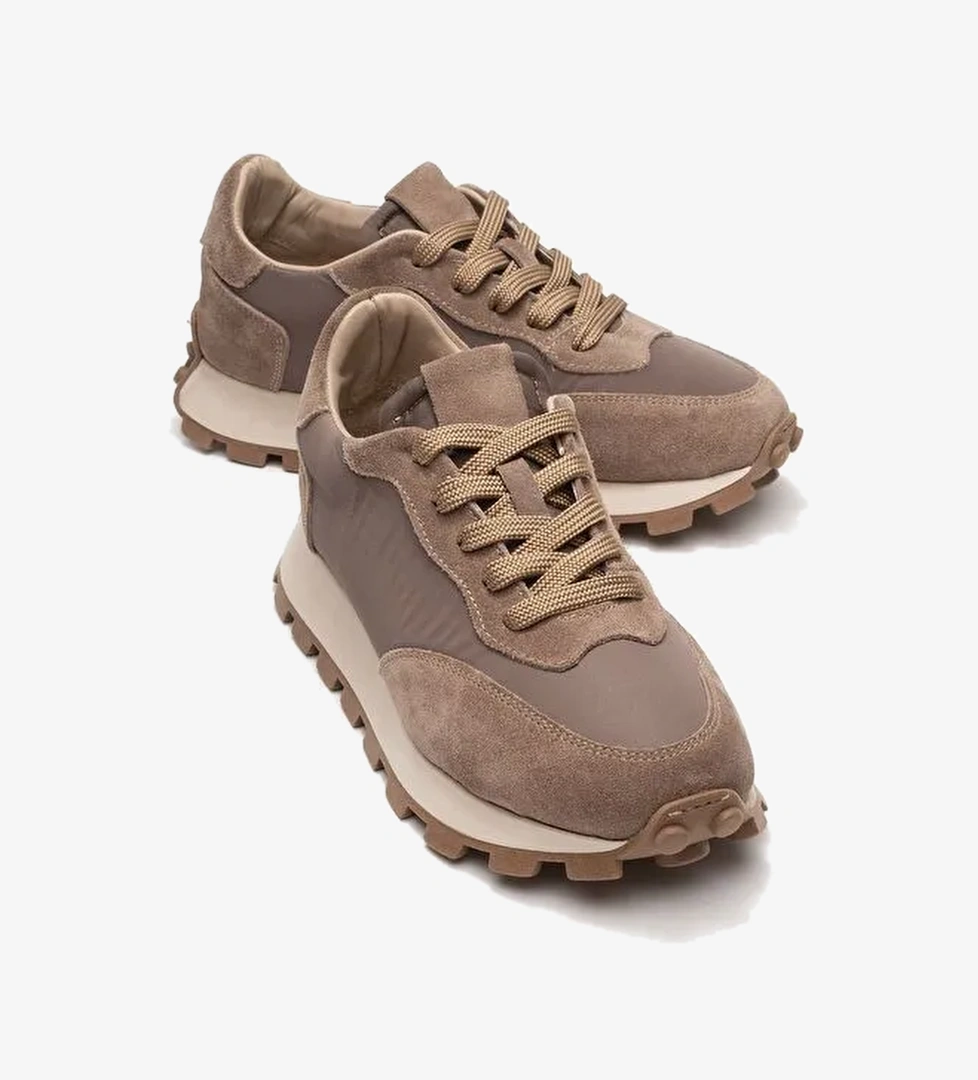 AMANDA Vizon Hakiki Deri Kadın Spor Ayakkabı - Görsel 1