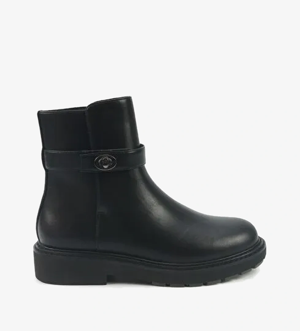 DESSIN 5PR Siyah Kadın Düz Bot - Görsel 1