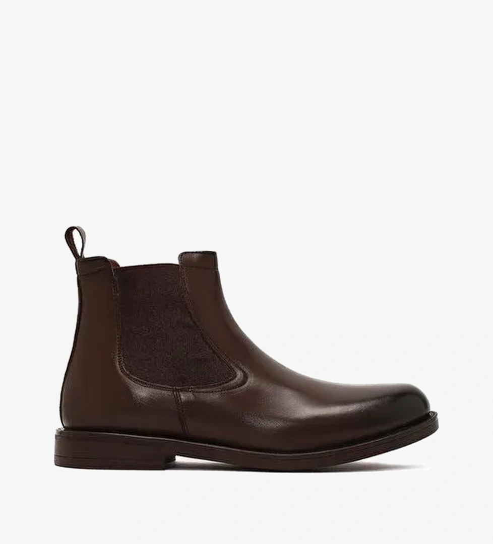 Erkek Kahverengi Deri Chelsea Bot 25WFD724218 - Görsel 1