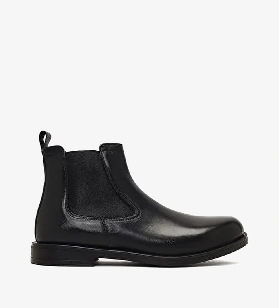 Erkek Siyah Deri Chelsea Bot 25WFD724218 - Görsel 1