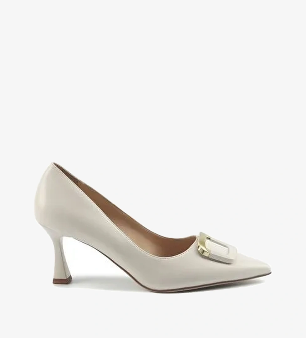 LADEN 5PR Bej Kadın Topuklu Ayakkabı - Görsel 1