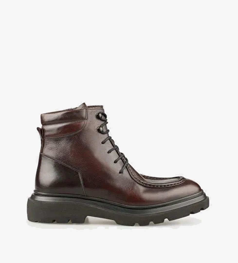 Kahve Deri Erkek Günlük Bot - Görsel 1