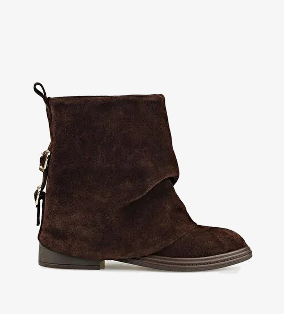 Kahve Deri Kadın Günlük Bot - Görsel 1