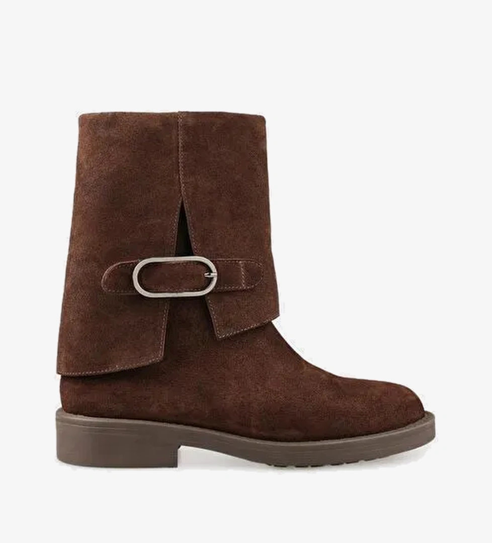 Kahve Deri Kadın Günlük Bot - Görsel 1