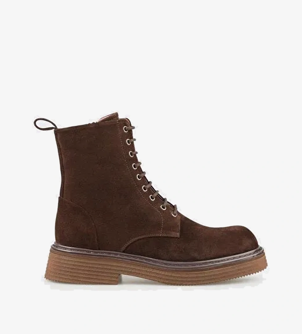 Kahve Deri Erkek Günlük Bot - Görsel 1