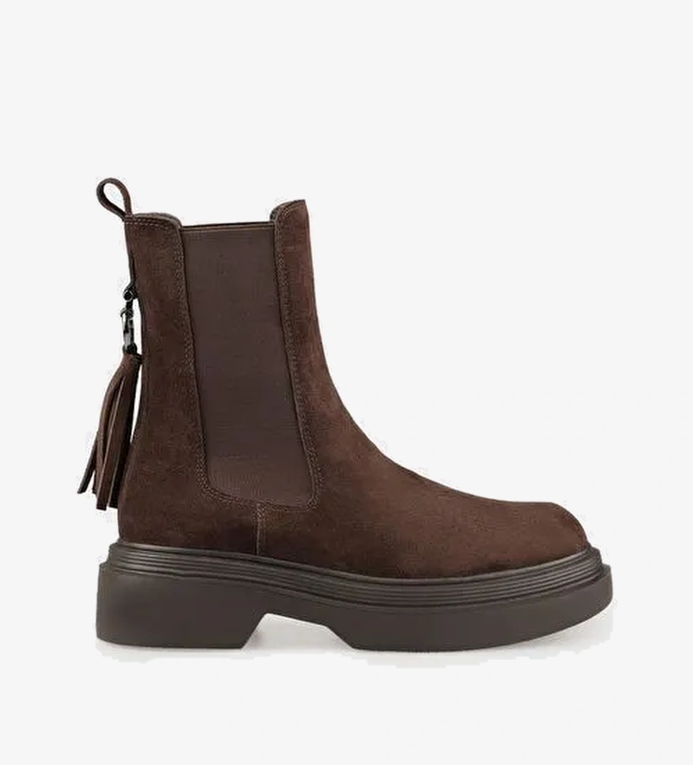 Kahve Deri Kadın Günlük Bot - Görsel 1