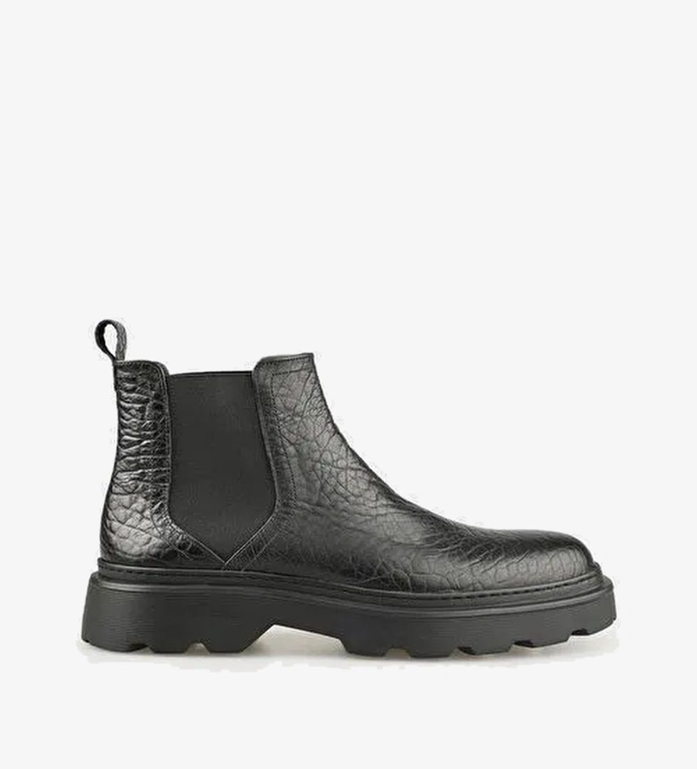 Siyah Deri Erkek Günlük Bot - Görsel 1