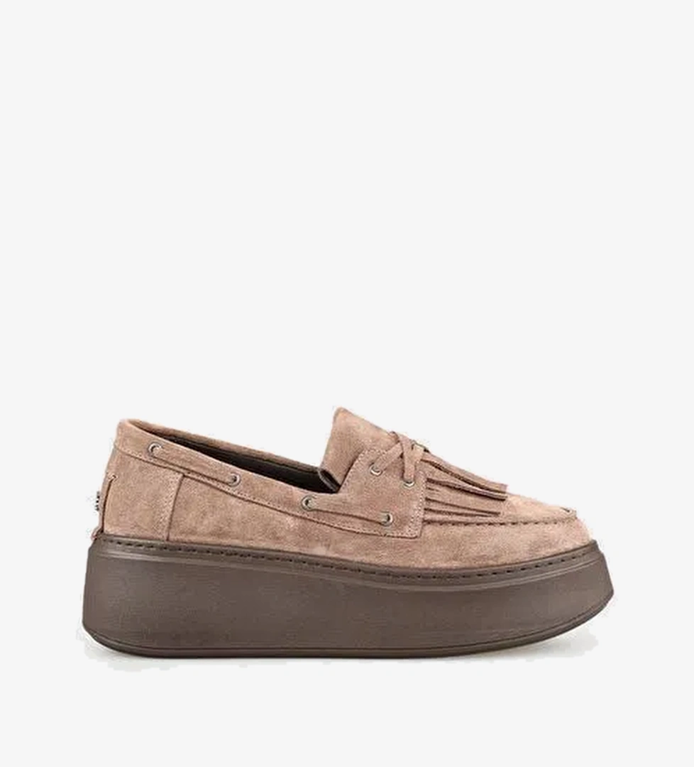 Vizon Deri Kadın Günlük Ayakkabı - Görsel 1