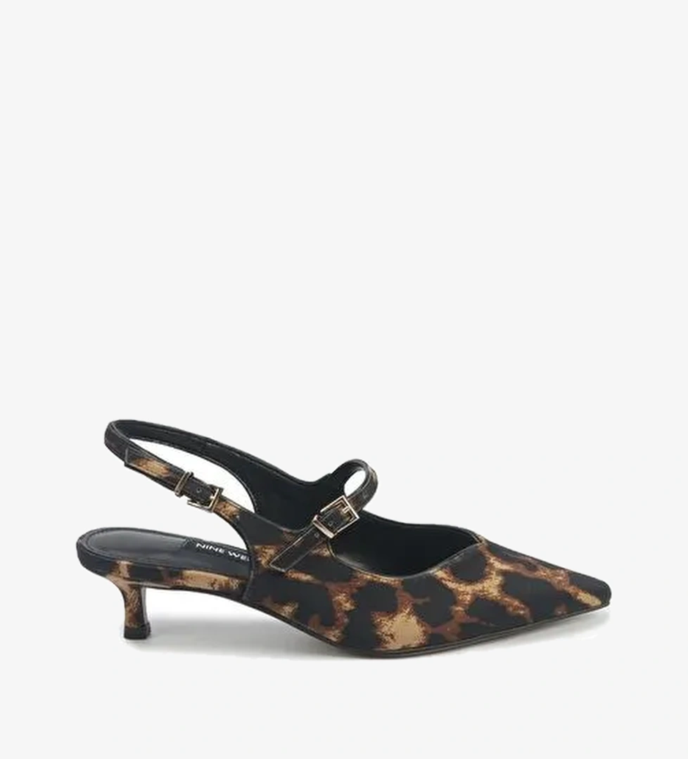 SELENDA5 5PR Leopar Kadın Topuklu Ayakkabı - Görsel 1