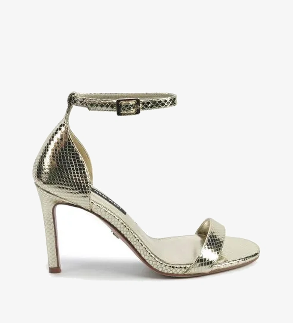 ISLA2 5PR Altın Kadın Topuklu Sandalet - Görsel 1